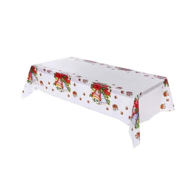 2 Pack Plastic Christmas Tablecloth Party Cover Decorations Table Cloths
