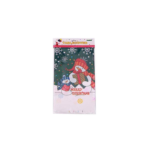 2 Pack Plastic Christmas Tablecloth Party Cover Decorations Table Cloths