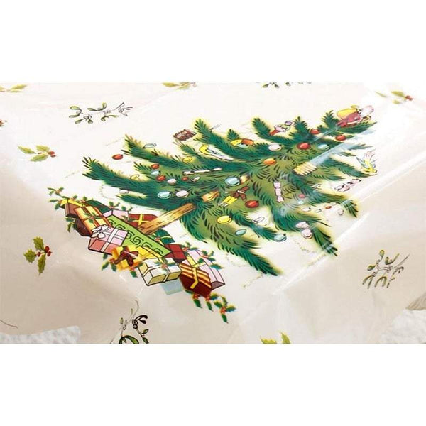 2 Pack Plastic Christmas Tablecloth Party Cover Decorations Table Cloths