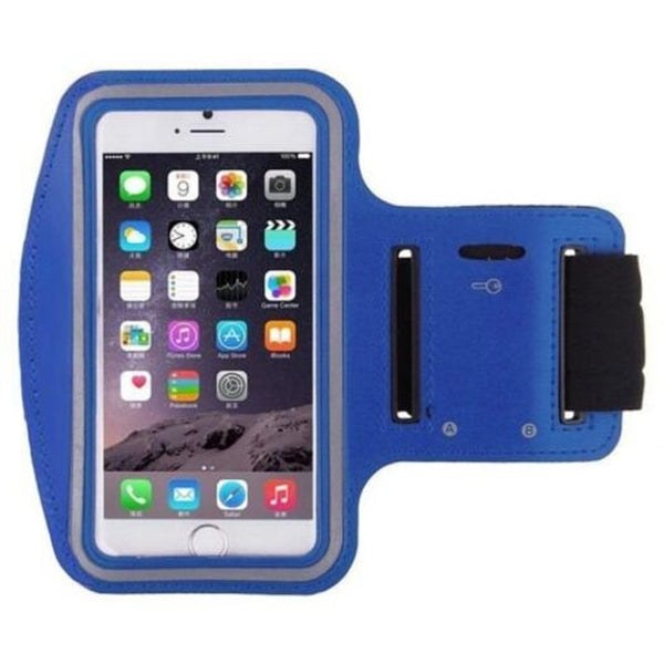 Waterproof Outdoor Running Touch Screen Mobile Phone Arm Bag Blue Armbands