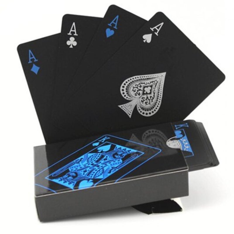 Waterproof Pure Black Plastic Poker Playing Cards