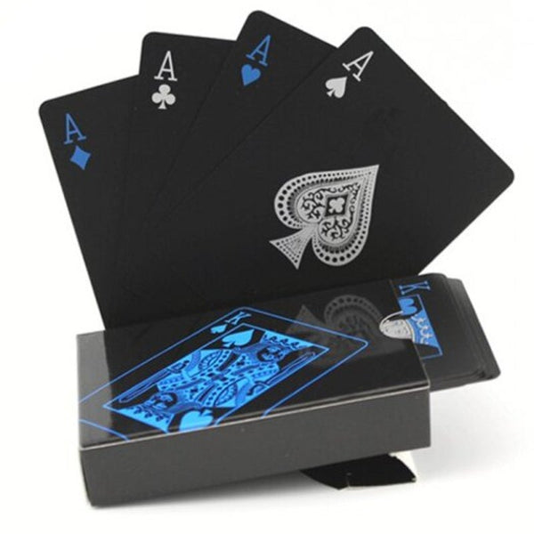 Waterproof Pure Black Plastic Poker Playing Cards