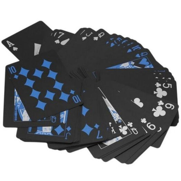 Waterproof Pure Black Plastic Poker Playing Cards