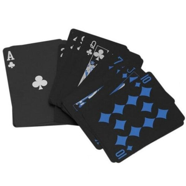 Waterproof Pure Black Plastic Poker Playing Cards
