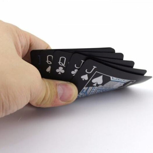 Waterproof Pure Black Plastic Poker Playing Cards