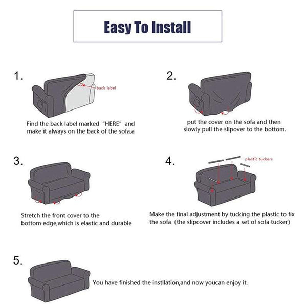 Waterproof Sofa Cover Elastic Couch Soft Printed Chair Covers