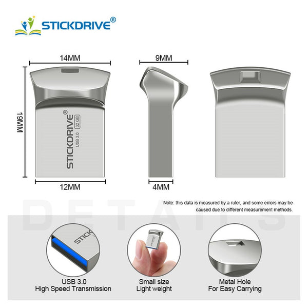Waterproof Super Mini Metal Usb 3.0 Flash Drive Pen Stick Pendrive 16Gb Usb Flash Drives