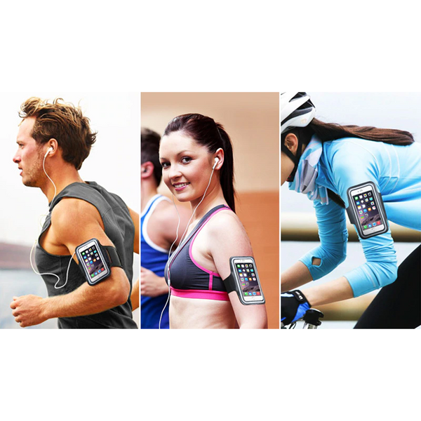 Waterproof Outdoor Running Touch Screen Mobile Phone Arm Bag Blue Armbands