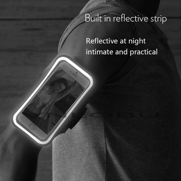 Waterproof Outdoor Running Touch Screen Mobile Phone Arm Bag Blue Armbands