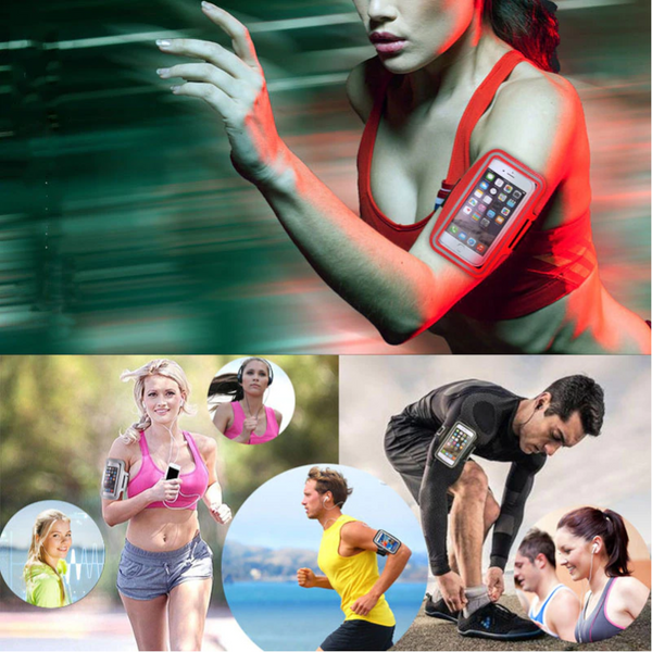 Waterproof Outdoor Running Touch Screen Mobile Phone Arm Bag Blue Armbands