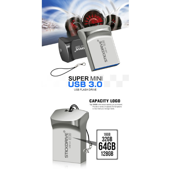 Waterproof Super Mini Metal Usb 3.0 Flash Drive Pen Stick Pendrive 16Gb Usb Flash Drives