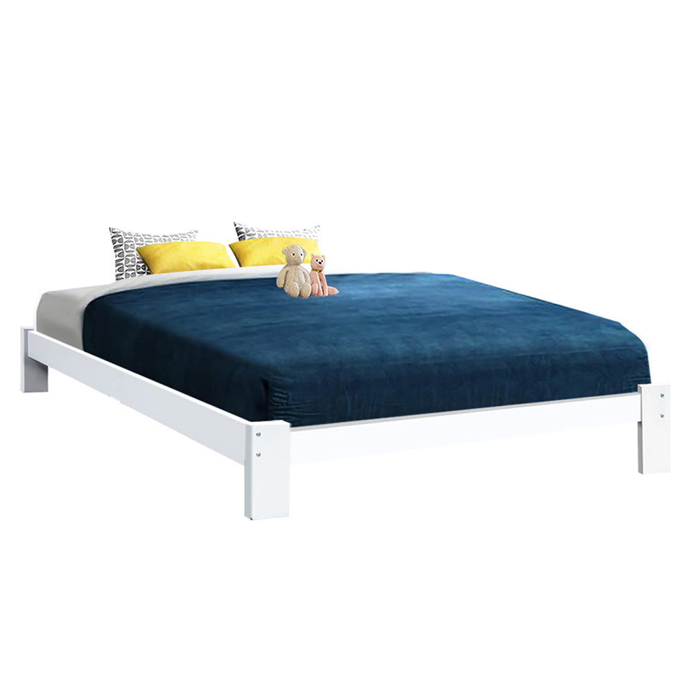 Artiss Bed Frame Queen Base Size Timber Mattress Platform Queen Bed Frames