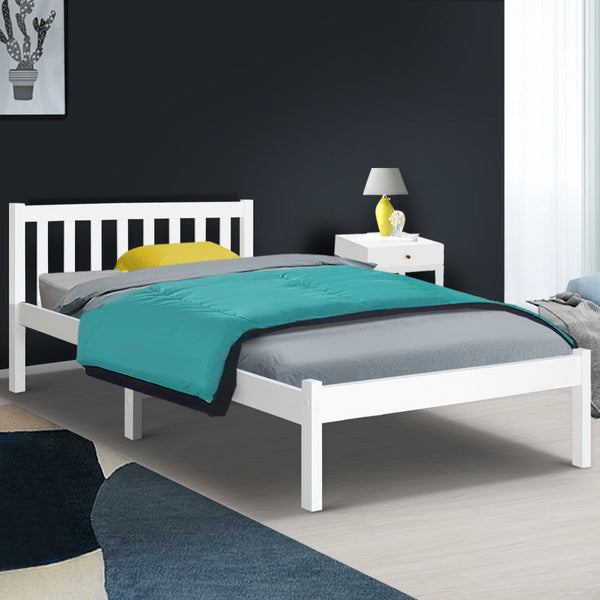Artiss Bed Frame King Single Timber Mattress Size Base Bedroom Single Bed Frames