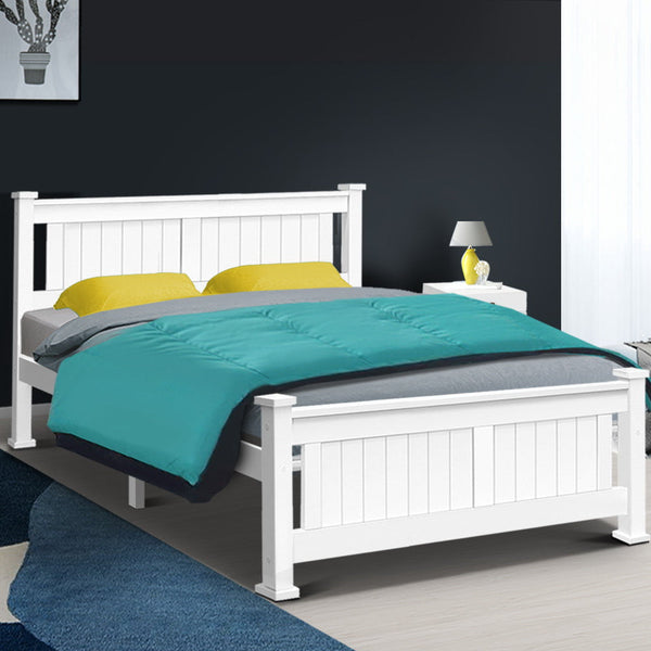 Artiss Queen Size Bed Frame Kids Adults Timber Queen Bed Frames