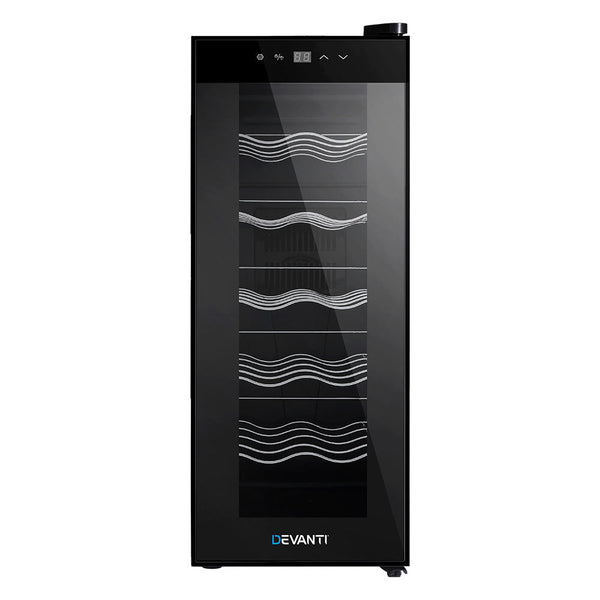 Devanti Wine Cooler 12 Bottle Thermoelectric Fridge Storage Chiller Wine Fridges