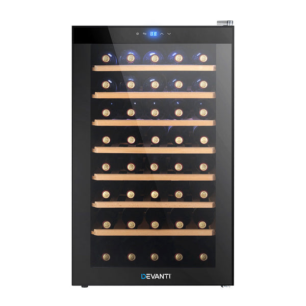 Devanti Wine Cooler Compressor Fridge Chiller Storage Cellar 51 Bottle Black Wine Fridges