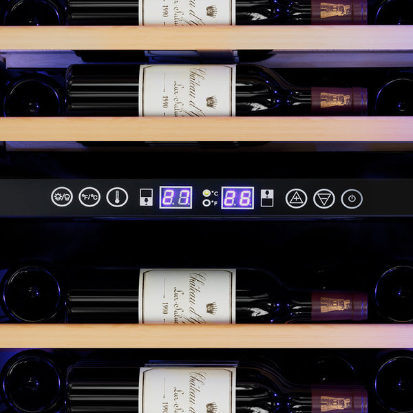 Devanti Wine Cooler Fridge Dual Zone 128 Bottles Wine Fridges