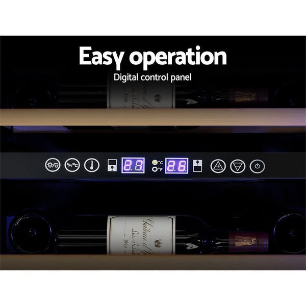 Devanti Wine Cooler Fridge Dual Zone 128 Bottles Wine Fridges