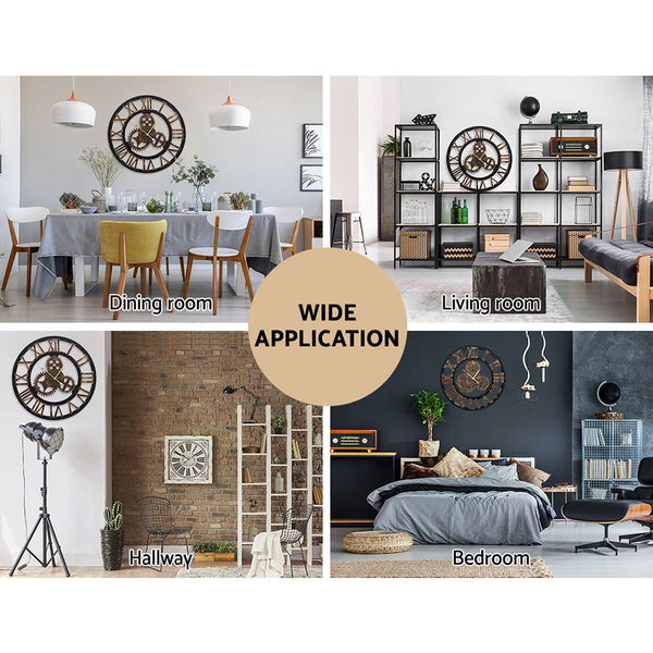 Wall Clock Modern Large 3D Luxury Enduring Home Office Decor Wall Clocks