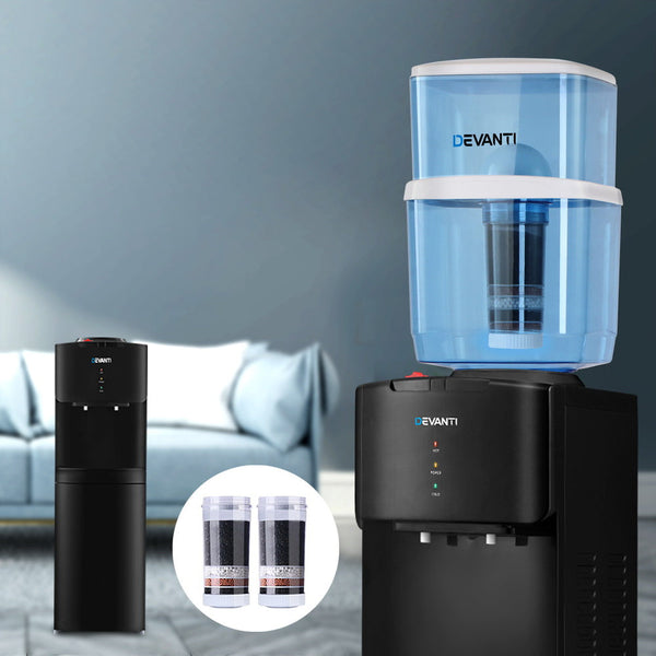 Devanti Water Cooler Dispenser Stand Cold Hot Chiller Purifier 22L Bottle Filter Water Coolers