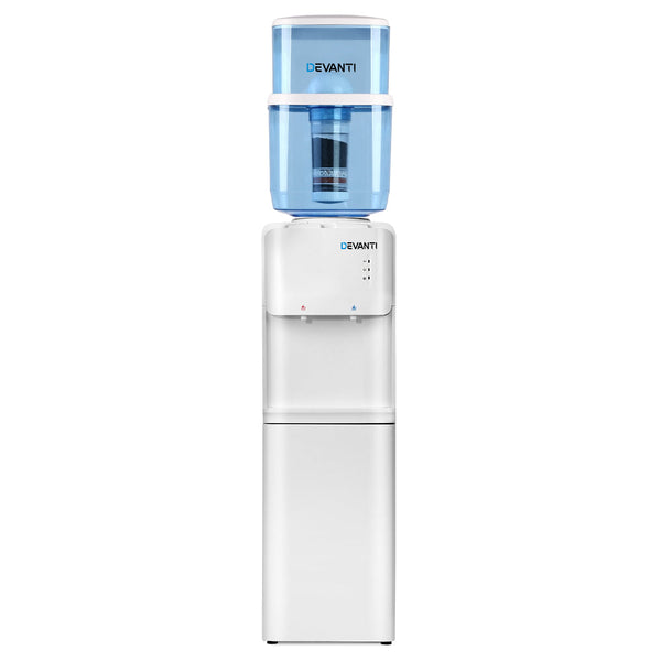 Devanti 22L Water Cooler Dispenser Top Loading Hot Cold Taps Filter Purifier Bottle Water Dispensers