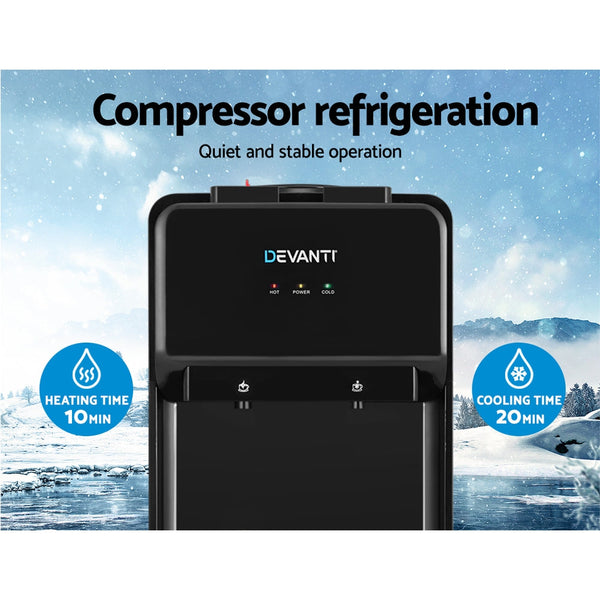 Devanti Water Cooler Dispenser Bench Top Black Water Coolers