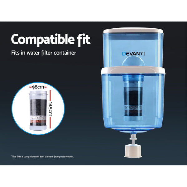 Devanti 6-Stage Water Cooler Dispenser Filter Purifier System Ceramic Carbon Mineral Cartridge
