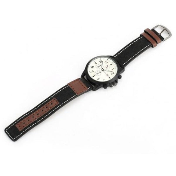 Veile Studios 6469 Leather Band Men Quartz Watch Black Watches