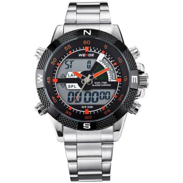 Veile Studios Men Luxury Military Sport Multi Functional Quartz Led Digital Watch E Watches