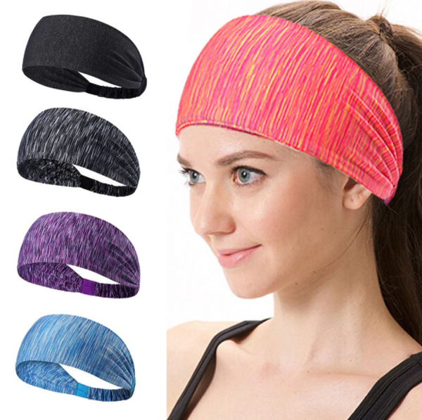 Women Sports Yoga Sweatband Elastic Running Headwrap Gym Fitness Exercise Sweatbands