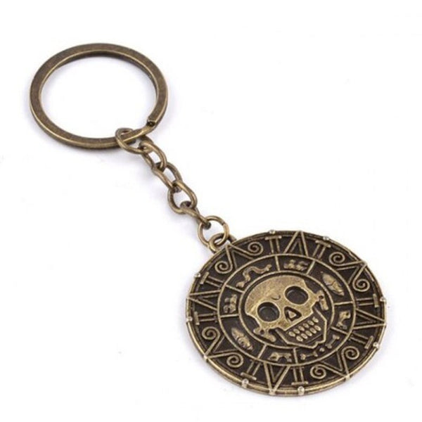 West Style Zinc Alloy Gold Coin Key Ring Bronzed