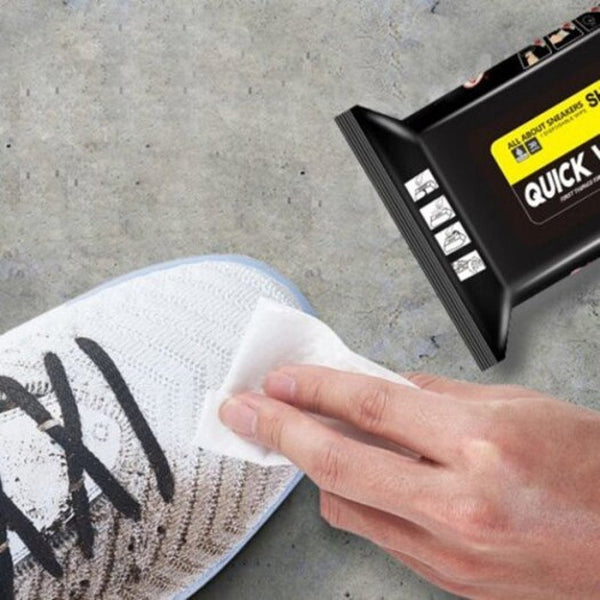 Wet Cleaning Wipes For White Shoes Leather Beauty Cleaner 30Pcs / Box Black 1 Shoe Cleaners