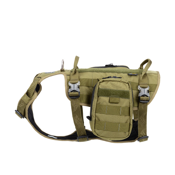Whinhyepet Military Harness Army Green L