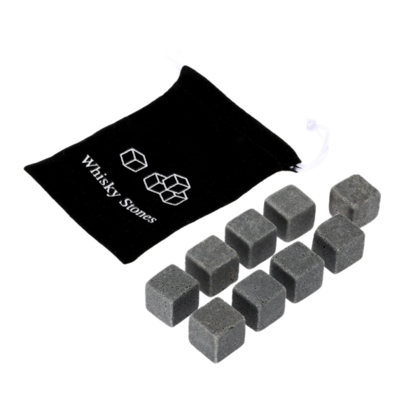 Whisky Stones Marble Granite 9 Pcs Set With Pouch Reusable Ice Cube For Beverage Ice Cubes Trays & Moulds