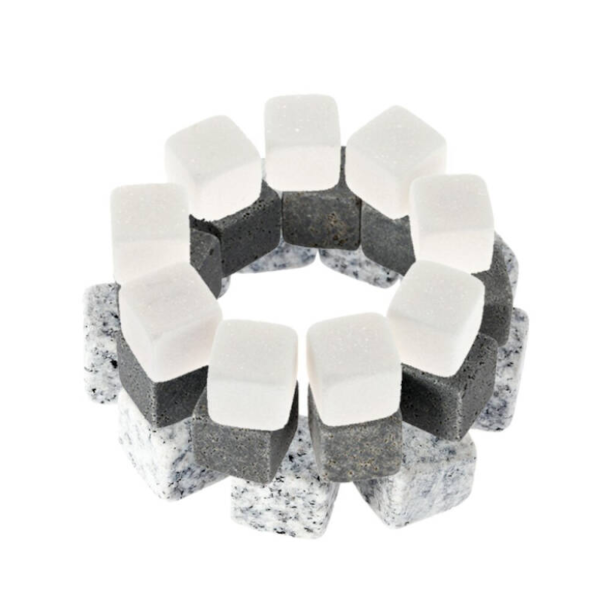 Whisky Stones Marble Granite 9 Pcs Set With Pouch Reusable Ice Cube For Beverage Ice Cubes Trays & Moulds