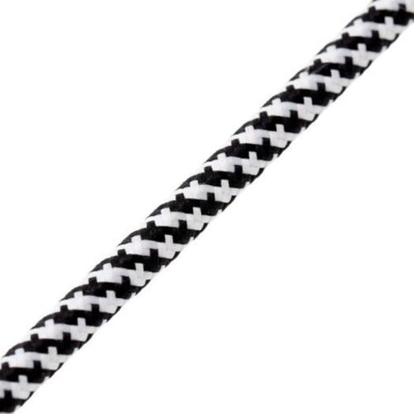 White Cloth Braided Tweed Guitar Cable Cord 1M Black Guitar Accessories