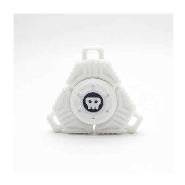 Two Sci Fi Triangular Keychain Fidget Spinner 3D Printed Edc Stress Relief Toy(White) Fidget Blocks