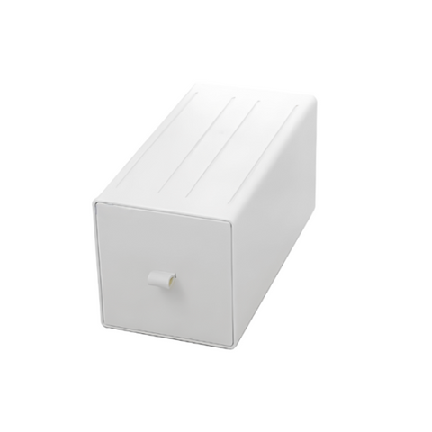 Storage Box White 20X10x10cm Desktop Stackable Drawer Type Organizer Storage Boxes