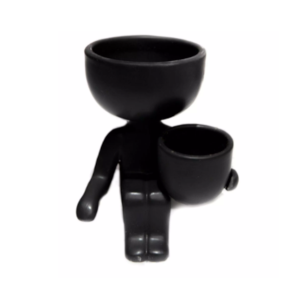 White Or Black Nordic Humanoid Ceramic Flower Pot Indoor Mini Plant Baskets Pots Window Boxes