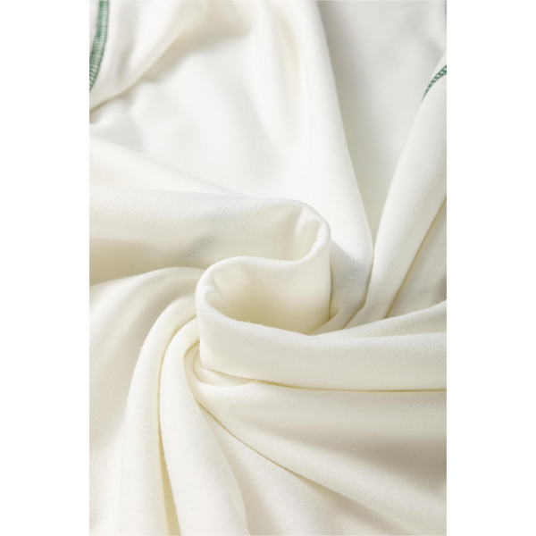 White Stripe Colorblock Sleeve Exposed Seam Fake 2 Piece Sweatshirt Xl Hoodies & Sweatshirts