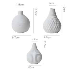 White Teardrop Vase Simple Home Decor