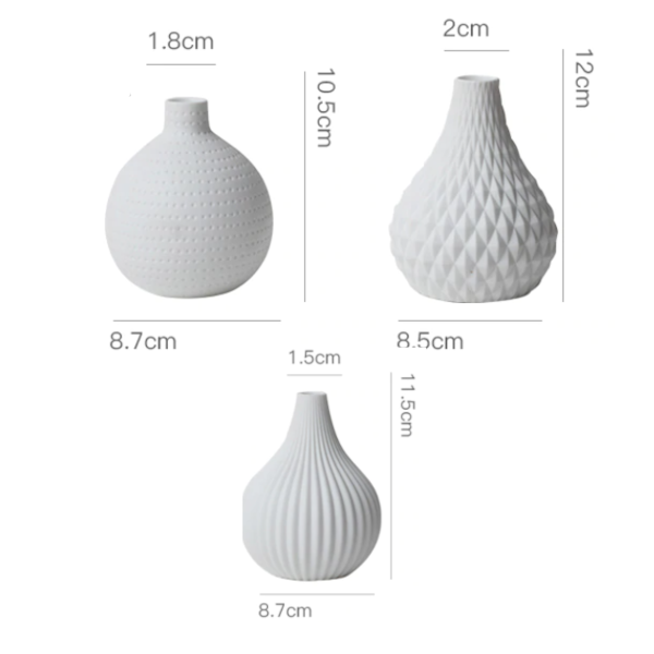 White Teardrop Vase Simple Decor Vases