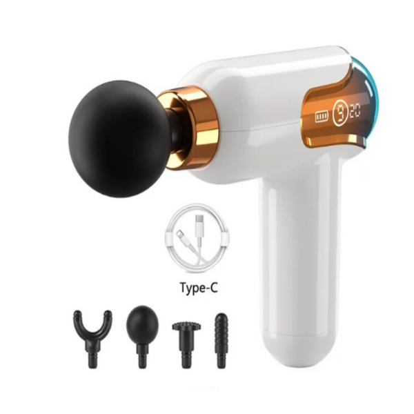 Lcd Display Massage Gun Portable Electronic Massager Neck Whole Body Muscle Massagers