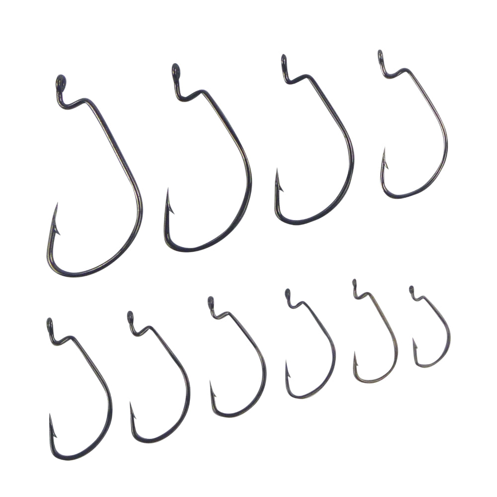 Swimerz 4/0 Wide Gape Worm Hook Black Nickel Qty 15 Hooks