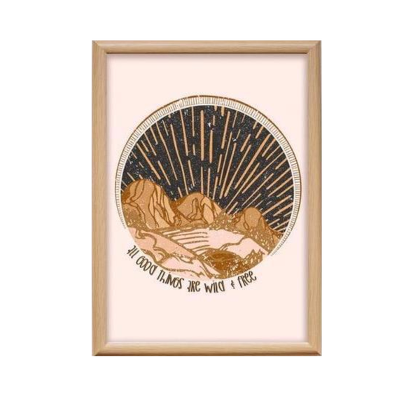 Posters & Prints Wild Free Canvas Prints Earth Tone Wall Art Neutral Color Painting Home Decor