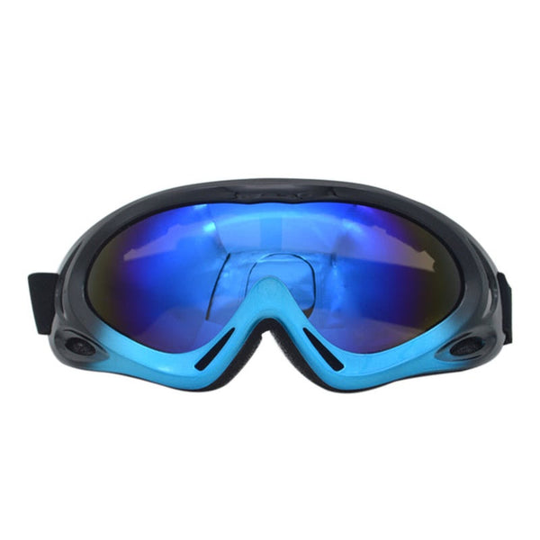 Windproof Mirror X400 Ski Glasses Monolayer Sand Proof Snow Outdoor Cycling Motorcycle Goggles Blacku0026blue Goggles & Sunglasses