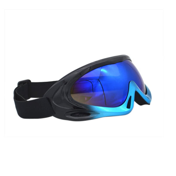 Windproof Mirror X400 Ski Glasses Monolayer Sand Proof Snow Outdoor Cycling Motorcycle Goggles Blacku0026blue Goggles & Sunglasses