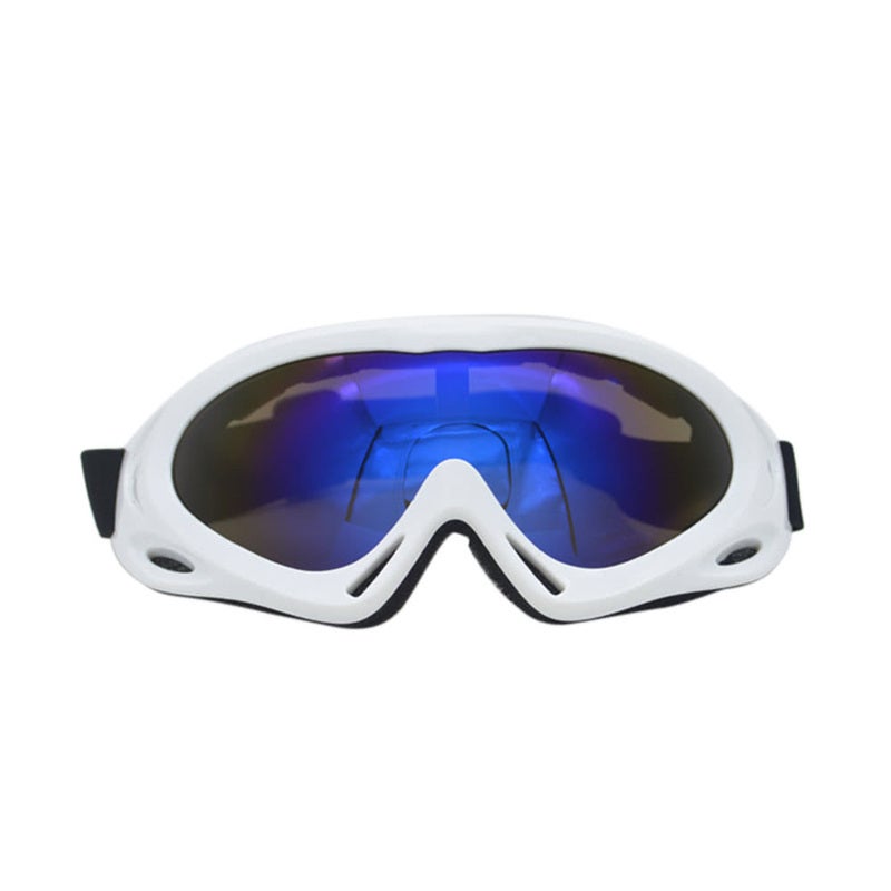 Windproof Mirror X400 Ski Glasses Monolayer Sand Proof Snow Outdoor Cycling Motorcycle Goggles White Goggles & Sunglasses