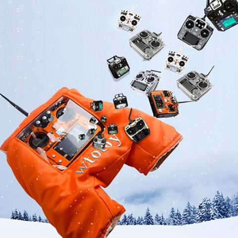 Windproof Warm Cotton Glove For Fpv Remote Control Orange