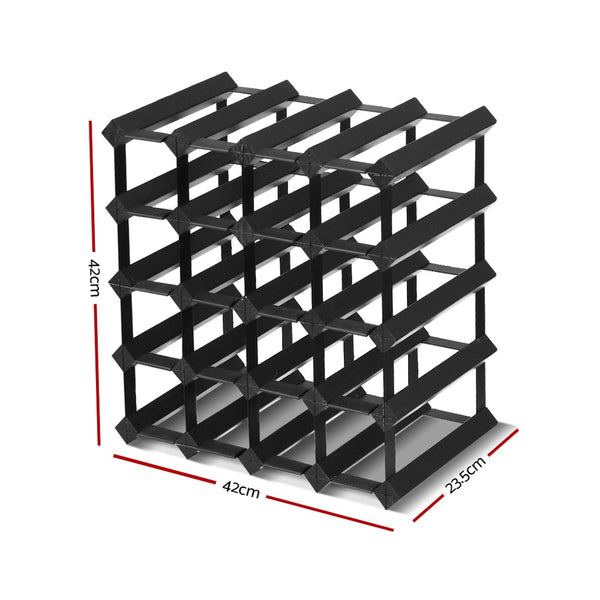 Artiss Wine Rack 20 Bottle Black Racks